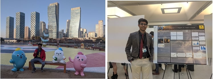 Presenting my Research with help of Travel Fund (Left: South Korea, Right: Harvard University)